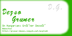 dezso gruner business card